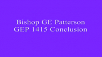 Bishop GE Patterson GEP 1415 Conclusion