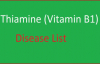 Vitamin B1 Thiamine Disease List  Thiamine Diseases