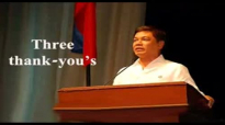 Three thank yous by Pastor Ed Lapiz
