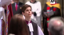 Church of England ordains first female bishop, protest.mp4