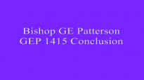 Bishop GE Patterson GEP 1415 Conclusion
