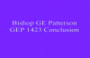 Bishop GE Patterson GEP 1423 Conclusion