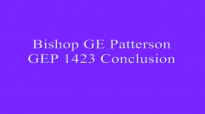 Bishop GE Patterson GEP 1423 Conclusion