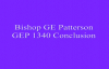 Bishop GE Patterson GEP 1340 Conclusion