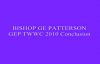 BISHOP GE PATTERSON GEP TWWC 2010 Conclusion