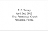T. F. Tenney When Jesus Passes By Apr. 2nd, 2012  FULL LENGTH MESSAGE