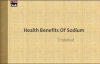 Health Benefits Of Sodium Sodium Chloride  HEALTH TIPS